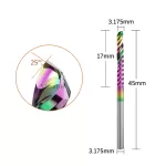 Mũi Cnc Nhựa 1 Me Xoắn Phủ Titan 3.175*17*3.175mm